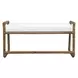 Alden Snow White Performance Fabric Upholstered Bed Bench