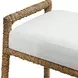 Alden Snow White Performance Fabric Upholstered Bed Bench