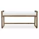 Alden Snow White Performance Fabric Upholstered Bed Bench