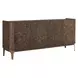 Monterey Brown and Brass 4 Door Accent Cabinet