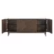 Monterey Brown and Brass 4 Door Accent Cabinet
