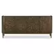 Monterey Brown and Brass 4 Door Accent Cabinet