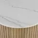 Riverton White and Warm Natural Rectangular Marble Top Coffee Table