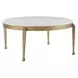 Tylan White and Warm Brass Occasional Table Set