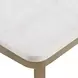 Tylan White and Warm Brass Rectangular Marble Top Accent Table
