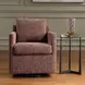 Oakley Canyon and Blush Upholstered Swivel Glider Accent Chair