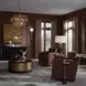 Oakley Canyon and Blush Upholstered Swivel Glider Accent Chair