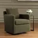 Oakley Kale Green Upholstered Swivel Glider Accent Chair
