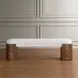 Grafton Off White Upholstered Accent Bench