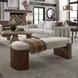 Grafton Off White Upholstered Accent Bench