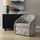 Hamilton Moss and Ivory Upholstered Swivel Accent Chair