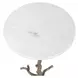 Prescott White and Antique Brass Round Marble Top Accent Table