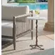 Prescott White and Antique Brass Round Marble Top Accent Table