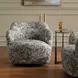 Carlisle Sage and Blue Upholstered Swivel Accent Chair