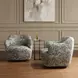 Carlisle Sage and Blue Upholstered Swivel Accent Chair