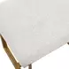 Midas White and Gold Upholstered Small Accent Bench