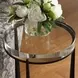 Midas Dark Bronze Round Crystal Top Accent Table
