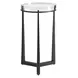 Midas Dark Bronze Round Crystal Top Accent Table