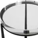 Midas Dark Bronze Round Crystal Top Accent Table