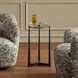 Midas Dark Bronze Round Crystal Top Accent Table