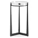Midas Dark Bronze Round Crystal Top Accent Table