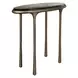 Riverton Antique Brass Oval Glass Top Accent Table