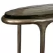 Riverton Antique Brass Oval Glass Top Accent Table