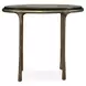 Riverton Antique Brass Oval Glass Top Accent Table