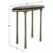 Riverton Antique Brass Oval Glass Top Accent Table
