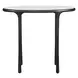 Riverton Dark Bronze and White Oval Marble Top Accent Table