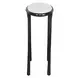 Riverton Dark Bronze and White Oval Marble Top Accent Table