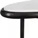 Riverton Dark Bronze and White Oval Marble Top Accent Table