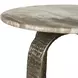 Belmont Antique Champagne and Brown Outdoor Round Marble Top Side Table