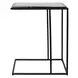 Alden Black Rectangular Glass Top Accent Table