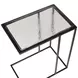 Alden Black Rectangular Glass Top Accent Table