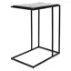 Alden Black Rectangular Glass Top Accent Table