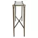 Fairmont Antique Brass Rectangular Glass Top Console Table
