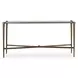 Fairmont Antique Brass Rectangular Glass Top Console Table