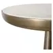Carlisle Antique Brass and White Round Marble Top Side Table