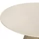 Kingsley White and Cerused Wheat Outdoor 60" Round Concrete Top Dining Table