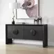 Arlington Black 4 Door Accent Cabinet
