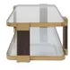 Grafton Gold and Brown Rectangular Glass Top Coffee Table
