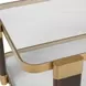 Grafton Gold and Brown Rectangular Glass Top Coffee Table