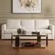 Grafton Gold and Brown Rectangular Glass Top Coffee Table