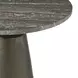 Oakley Antique Bronze and Brown Outdoor Round Travertine Top Accent Table