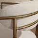 Alden Off White and Walnut Upholstered Dining Arm Chair