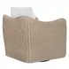 Kingsley Oyster White Upholstered Outdoor Swivel Lounge Chair