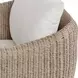 Kingsley Oyster White Upholstered Outdoor Swivel Lounge Chair