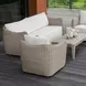 Kingsley Oyster White Upholstered Outdoor Swivel Lounge Chair