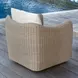 Kingsley Oyster White Upholstered Outdoor Swivel Lounge Chair